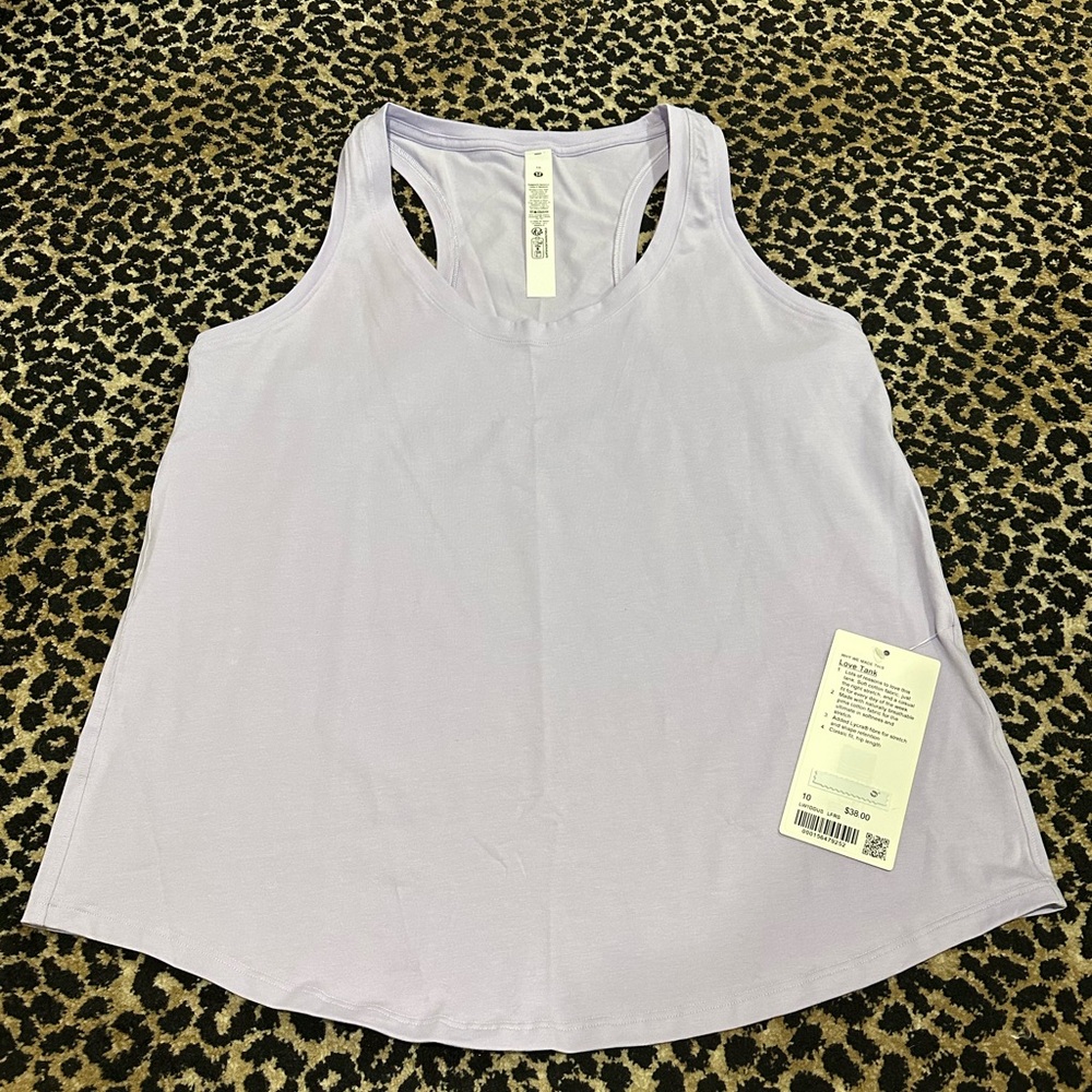 Lululemon Lavender Frost Love Tank
